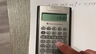 How to solve a present value (PV) problems on the BA II Plus | Dividing by an exponent