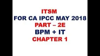 ITSM - IT FOR CA IPCC MAY 2018 PART 9