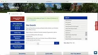 Library Tutorial One Search