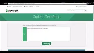 Check Code to Text Ratio for mutiple URLs