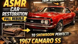 ASMR Car Restoration Full Rebuild | 1967 Chevrolet Camaro SS From Abandoned to Showroom Perfection