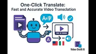Translate your video in one click - Video Distill AI