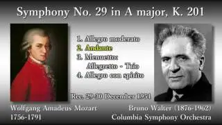 Mozart: Symphony No. 29, Walter & ColumbiaSO (1954) モーツァルト 交響曲第29番 ワルター