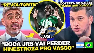 IMPRENSA ARGENTINA REVOLTADA COM HINESTROZA NO VASCO E CHAPÉU NO BOCA JRS