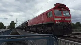 DB Cargo Class 66 Tank Car Train + EMU Commuter Train
