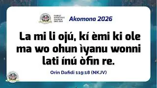 Thanksgiving Service: 1st February, 2026