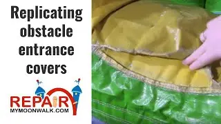 Replacing the covers on an inflatable obstacle course