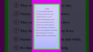 10 Lines On Nurse in English || Essay On Nurse in English || Nurse Essay in English