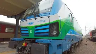 The new Siemens Smartron locomotive 80 036 Khan Tervel at Burgas Central Railway Station