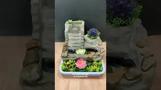Thermocol Waterfall fountain making idea at home DIY