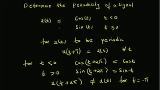 Example: Testing the periodic nature of a signal