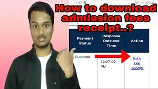 How to download admission fees receipt in uucms portal...?