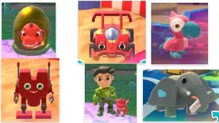 Little dragon,Big car,Pink parrot,Red robot,Dragon tamer and Sick elephant