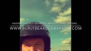 Crusing on the motorcycle! Every burly beard has a story...
