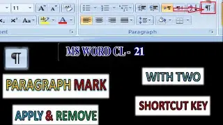 ADD AND REMOVE PARAGRAPH MARK SHOTRTCUT |paragraph marks in word| REMOVE PARAGRAPH MARK SHORTCUT|