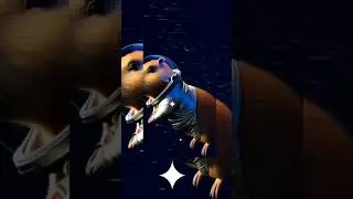 Capybara en el espacio #capybara #funny #cute #edit #fyp #space