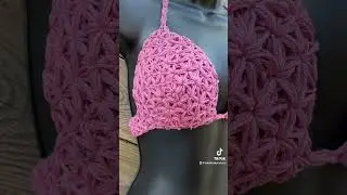 Elegant & Easy Pattern Crochet bikini top #crochet #crochetbikini #crochettops #crochettop