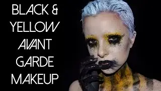 Black and Yellow Avant Garde Makeup | Colour Creep