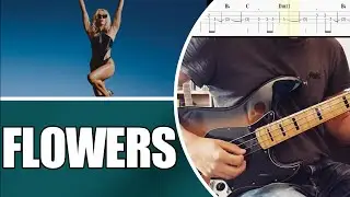 Flowers - Miley Cyrus | Bass cover with tabs #57