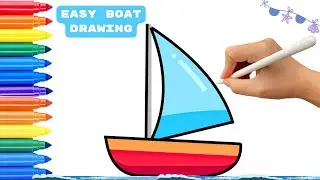 How to Draw a Boat Step by Step | Easy Drawing Tutorial | Doodle with Dotty