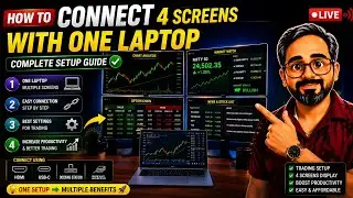 How to connect 4 Monitors with one Laptop ll Trading Setup ll 4 Screens Trading ll @PAINOFTRADING 