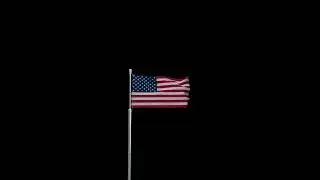 United States Flag Waving - Animated Loop