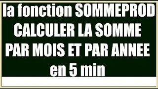 la somme selon des mois et des années
