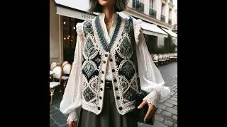 Stylish vest #knitted #crochet #design #vest