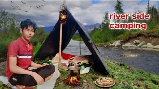 River side camping//solo camping #riverside #camping #riversidecamping