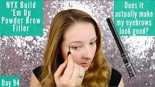 NYX Build &lsquo;Em Up Powder Brow Filler Review | Day 94 of Trying a New Makeup Product Every Day