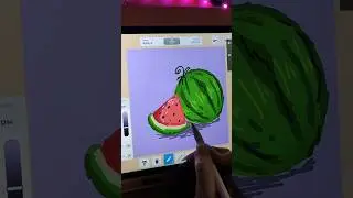 Дружище арбуз🍉 #художник #рисование #арбуз