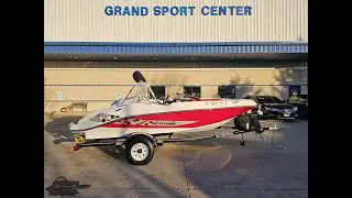 2018 Scarab 165 ID - LOW HOURS - open bow jetboat with 5 person capacity, bimini top and full cover