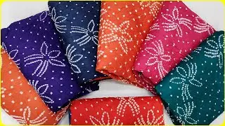 BANDHANI DRESS MATERIALS | DESIGNER BANDHANI SUITS | COTTON BANDHEJ JAIPURI SUITS #SHORTS