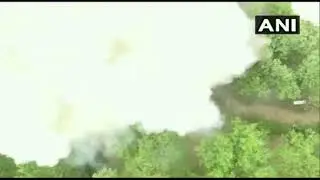 Drone footage of ied blast in pulwama by indian army