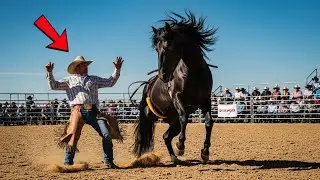 EM UM RODEIO NO TEXAS, UM GAROTO  DESAFIOU O CAVALO QUE TODOS EVITAVAM.