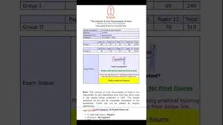 CMA INTER JUNE 24 Result *Reaction*🥺 AIR 18✨#foryou #cma #result #reaction #shorts