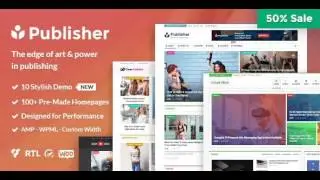 Publisher - Magazine, Blog, Newspaper and Review WordPress Theme | Themeforest Website Templates