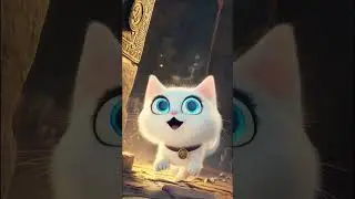 The White Cat&rsquo;s Mysterious Pyramid Adventure #cat #ai
