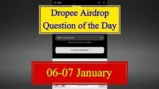 Dropee Question of the day 06 January | Dropee Question of the day Today | Dropee Daily Question