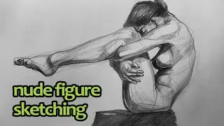 Nude Figure Sketching | Pencil drawing #figuredrawing