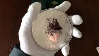 July 2018 coin pickups new 10 oz queen's beast coin rolls and some junk silver