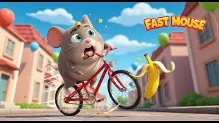 चूहे की साइकिल 🚲 | Chuhe ki cycle | Funny Hindi Cartoon Song for Kids | Mouse Bicycle Poem