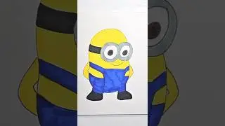 Cute Minion Drawing & Coloring #minions #minions #kidsdrawing