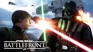 StarWars Battlefront- Walker (AT-AT) and First Order Tie Fighter Gameplay! Had to keep recording!