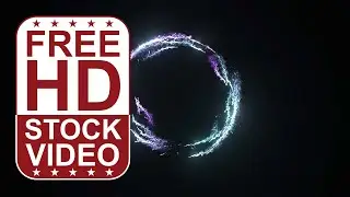 Free Stock Videos &ndash; particles sparks moving in circle on black background 2D animation