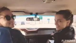 Amber Heard drives her mustang (2016)
