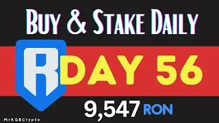RONIN TOKEN Ron Token Daily Buys & Staking Journeys - DAY 56