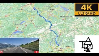 Belgium to Italy | Part 3 | Swiss Alps | Real time | 4K