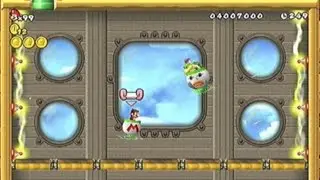 Newスーパーマリオブラザーズ-52「ワールド6 W6-飛行船 クッパJr.とクラウンバトル！」