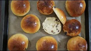 The easiest recipe for raisins bun | Make your own raisin rolls (recipe) | Baking Currant Buns